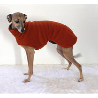 HKM-9126589 Thick Warm High Neck Velvet Fleece Dog Coat - Casual Reversible Design for Winter Outdoor Activities