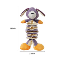 HKM-9126845 Retractable Plush Dog Molar Toys for Puppies - Koala, Puppy, Rhino, Raccoon, Hippo