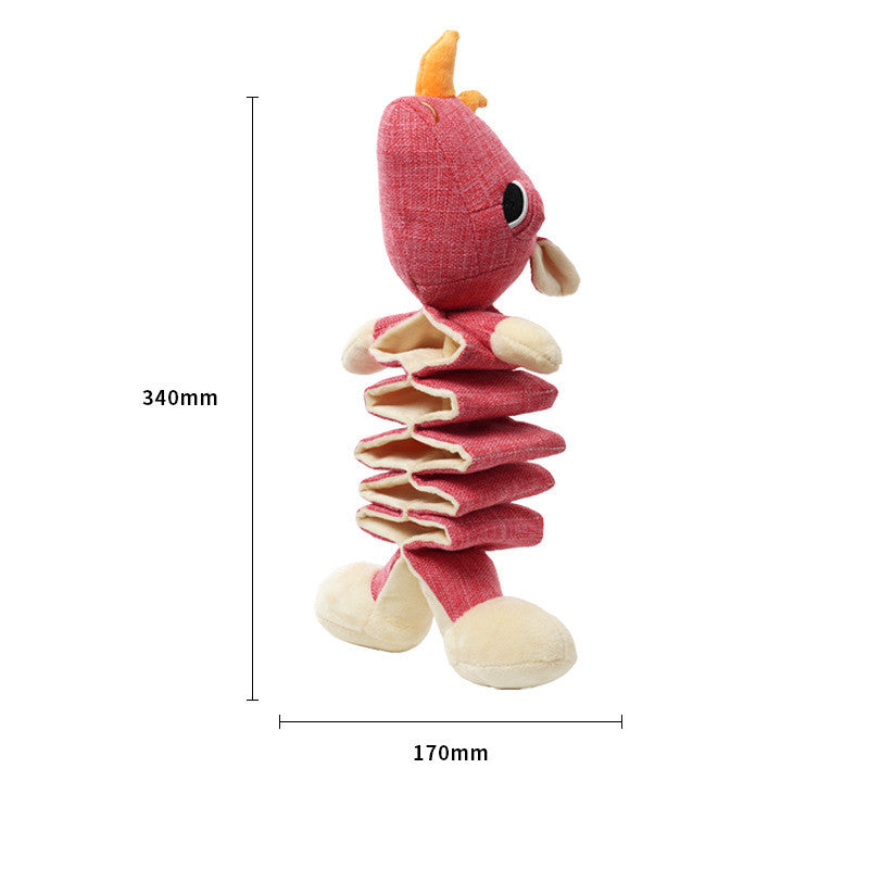 HKM-9126845 Retractable Plush Dog Molar Toys for Puppies - Koala, Puppy, Rhino, Raccoon, Hippo