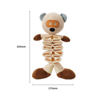 HKM-9126845 Retractable Plush Dog Molar Toys for Puppies - Koala, Puppy, Rhino, Raccoon, Hippo