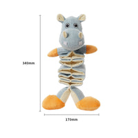 HKM-9126845 Retractable Plush Dog Molar Toys for Puppies - Koala, Puppy, Rhino, Raccoon, Hippo
