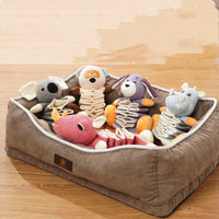 HKM-9126845 Retractable Plush Dog Molar Toys for Puppies - Koala, Puppy, Rhino, Raccoon, Hippo