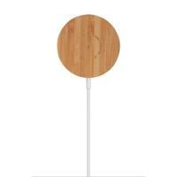 HKM-912723 Magnetic Wireless Charging Pad for iPhone 12 and Other Compatible Models, Bamboo Material, USB-C, Multiple Power Outputs