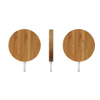 HKM-912723 Magnetic Wireless Charging Pad for iPhone 12 and Other Compatible Models, Bamboo Material, USB-C, Multiple Power Outputs
