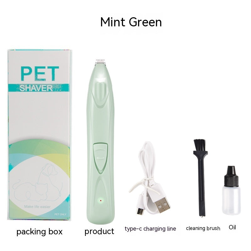 HKM-9127613 Pet Hair Clipper for Dogs and Cats - YYT-503 Rechargeable Trimmer in Cherry Blossom Pink, Mint Green, and Sky Blue