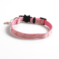 HKM-9127997 Adjustable Nylon Cat Collar with Star and Moon Design, Available in Multiple Colors