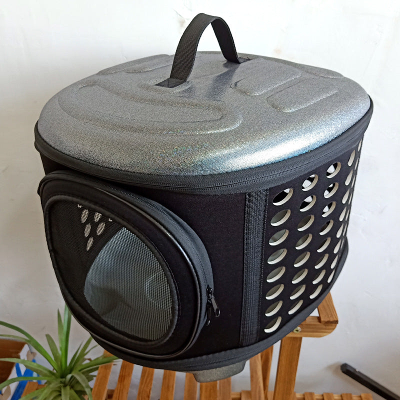 HKM-9128253 Portable Foldable Pet Carrier Bag for Dogs and Cats - Lightweight, Breathable Design with Mesh Ventilation