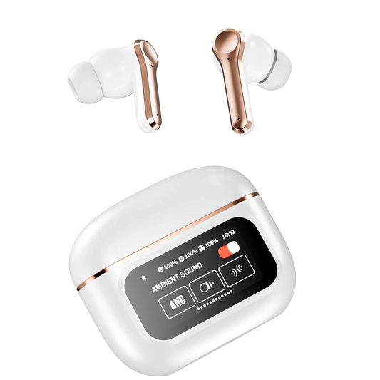 HKM-912851 YX30 ANC TWS Wireless Earphones with Touch Controls and LED Display for Sports and Music
