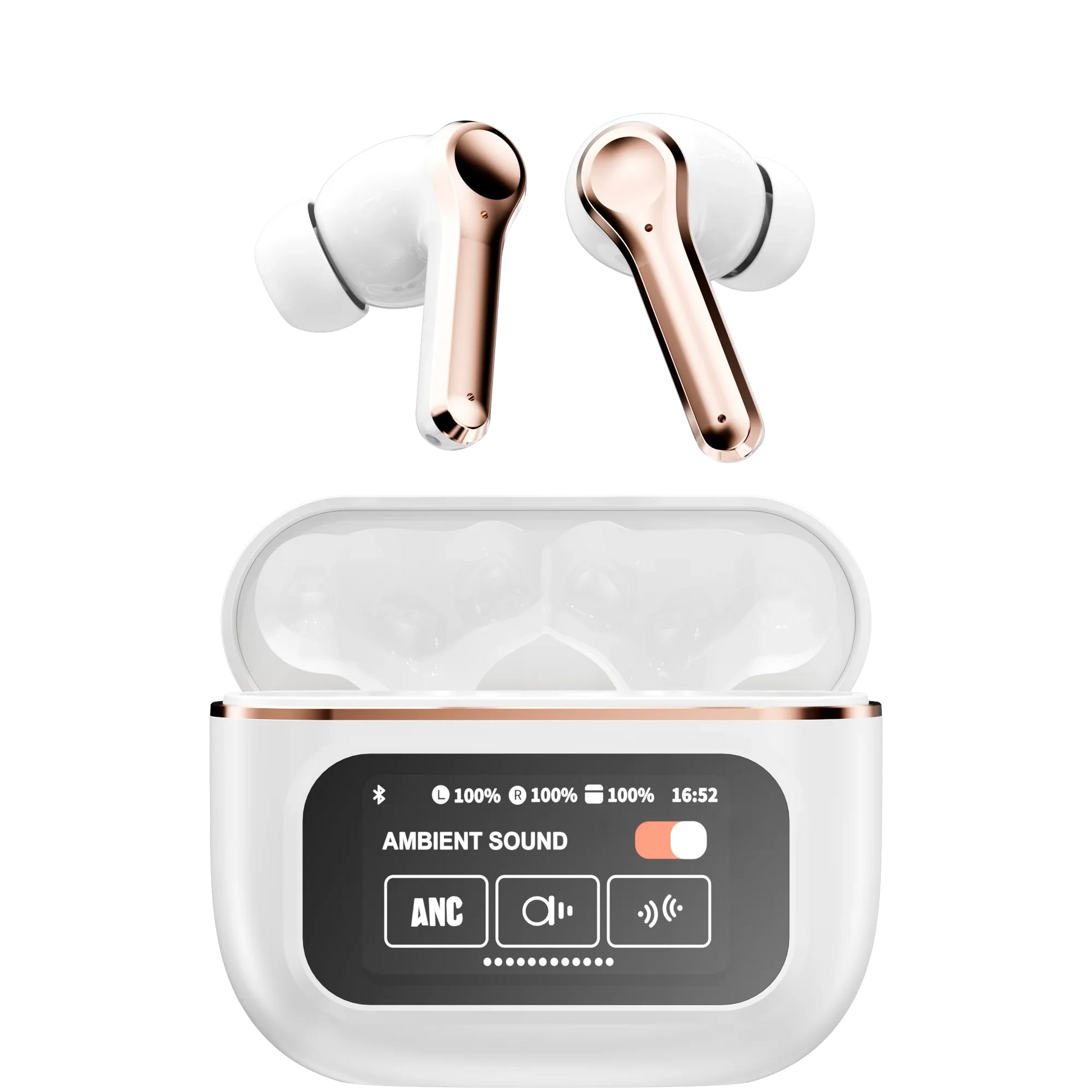 HKM-912851 YX30 ANC TWS Wireless Earphones with Touch Controls and LED Display for Sports and Music