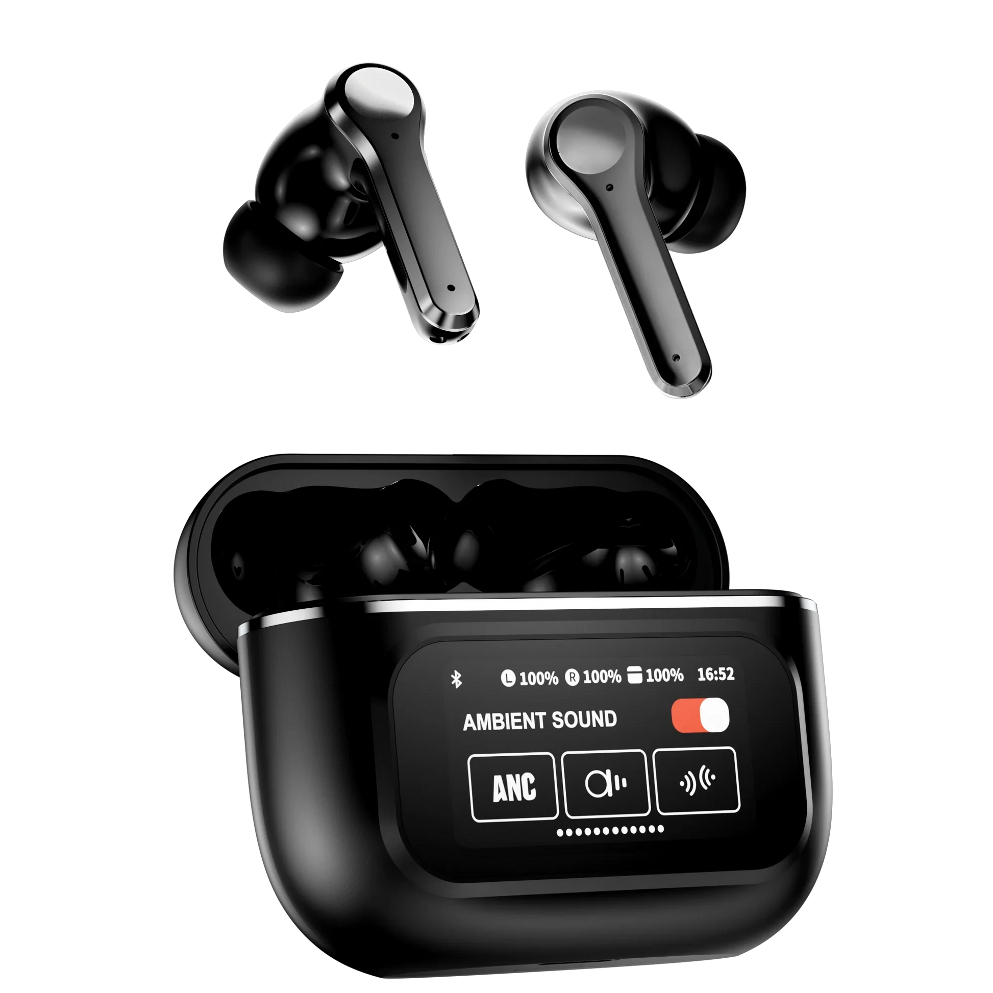 HKM-912851 YX30 ANC TWS Wireless Earphones with Touch Controls and LED Display for Sports and Music