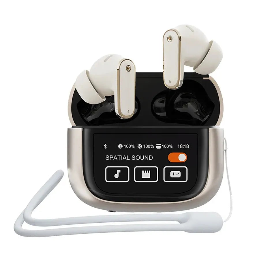 HKM-912851 YX30 ANC TWS Wireless Earphones with Touch Controls and LED Display for Sports and Music