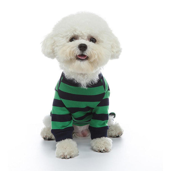 HKM-912915 Fashionable Cotton Dog Clothes in Red and Blue or Blue and Green, Available in Sizes S, M, L, XL