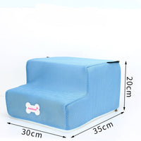 HKM-9130173 Pet Climbing Ladder with Detachable Steps for High Beds and Sofas - Soft Mesh and High-Density Sponge Design