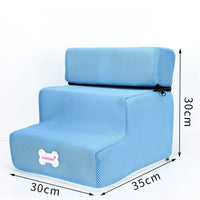 HKM-9130173 Pet Climbing Ladder with Detachable Steps for High Beds and Sofas - Soft Mesh and High-Density Sponge Design