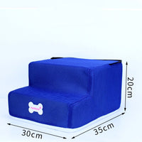 HKM-9130173 Pet Climbing Ladder with Detachable Steps for High Beds and Sofas - Soft Mesh and High-Density Sponge Design