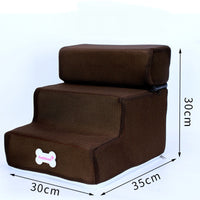 HKM-9130173 Pet Climbing Ladder with Detachable Steps for High Beds and Sofas - Soft Mesh and High-Density Sponge Design