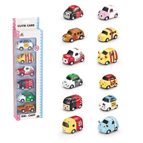 HKM-913107 Cute 1/64 Scale Pull Back Metal Model Car - Alloy Truck Toy for Kids Ages 3 and Up