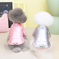 HKM-9131453 Waterproof Autumn and Winter Dog Jacket - Cotton-Padded Coat in Pink, Silver, Black, Red (Sizes S-XXL)