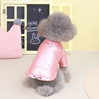 HKM-9131453 Waterproof Autumn and Winter Dog Jacket - Cotton-Padded Coat in Pink, Silver, Black, Red (Sizes S-XXL)