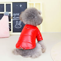 HKM-9131453 Waterproof Autumn and Winter Dog Jacket - Cotton-Padded Coat in Pink, Silver, Black, Red (Sizes S-XXL)