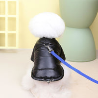 HKM-9131453 Waterproof Autumn and Winter Dog Jacket - Cotton-Padded Coat in Pink, Silver, Black, Red (Sizes S-XXL)