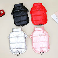 HKM-9131453 Waterproof Autumn and Winter Dog Jacket - Cotton-Padded Coat in Pink, Silver, Black, Red (Sizes S-XXL)