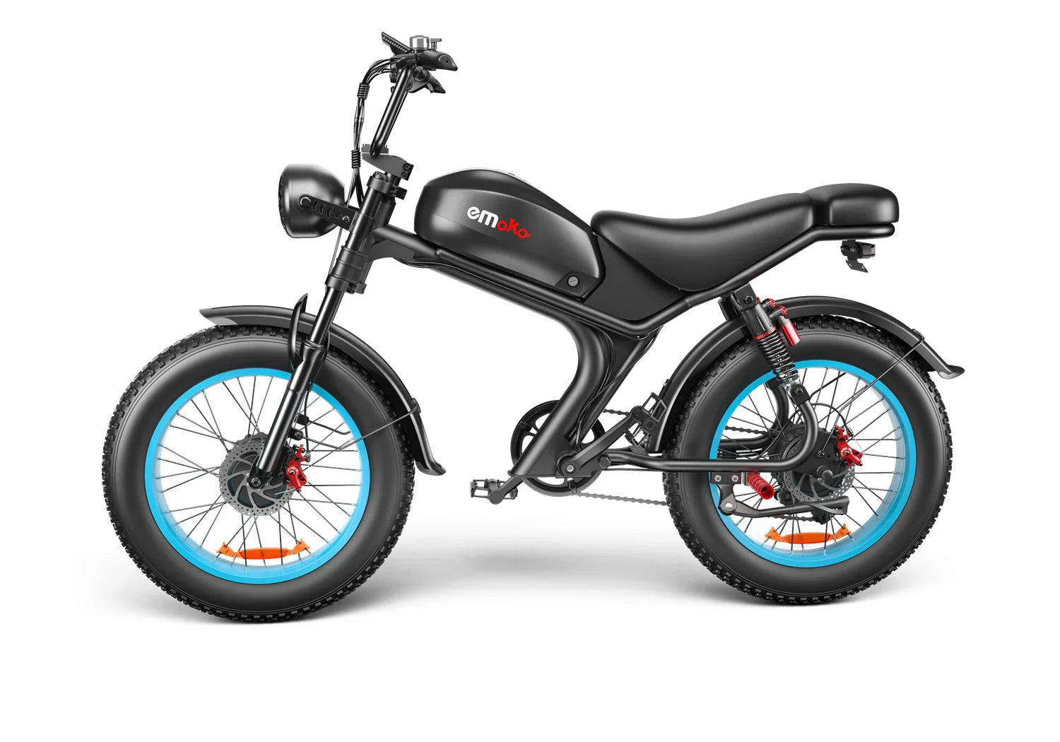HKM-913171 20 Inch Dual Motor Electric Fat Tire Bike - All Terrain E-bike with Hydraulic Brakes and 7-Speed Gears