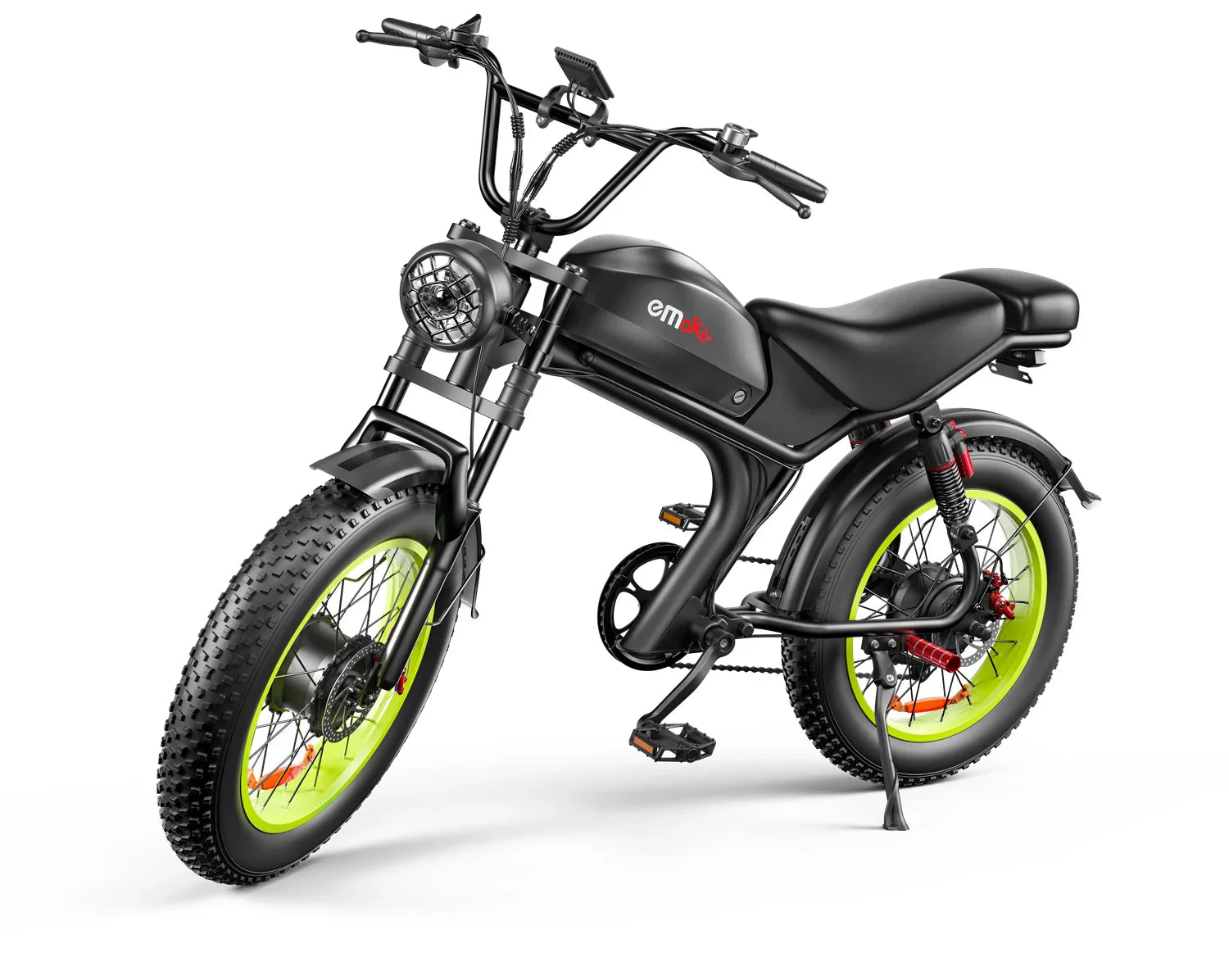HKM-913171 20 Inch Dual Motor Electric Fat Tire Bike - All Terrain E-bike with Hydraulic Brakes and 7-Speed Gears