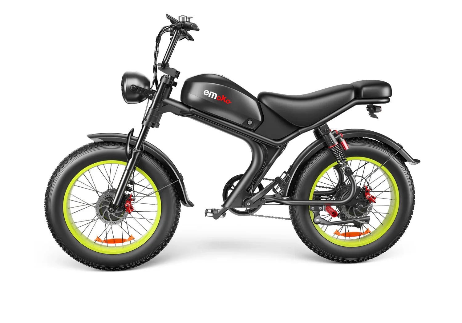 HKM-913171 20 Inch Dual Motor Electric Fat Tire Bike - All Terrain E-bike with Hydraulic Brakes and 7-Speed Gears