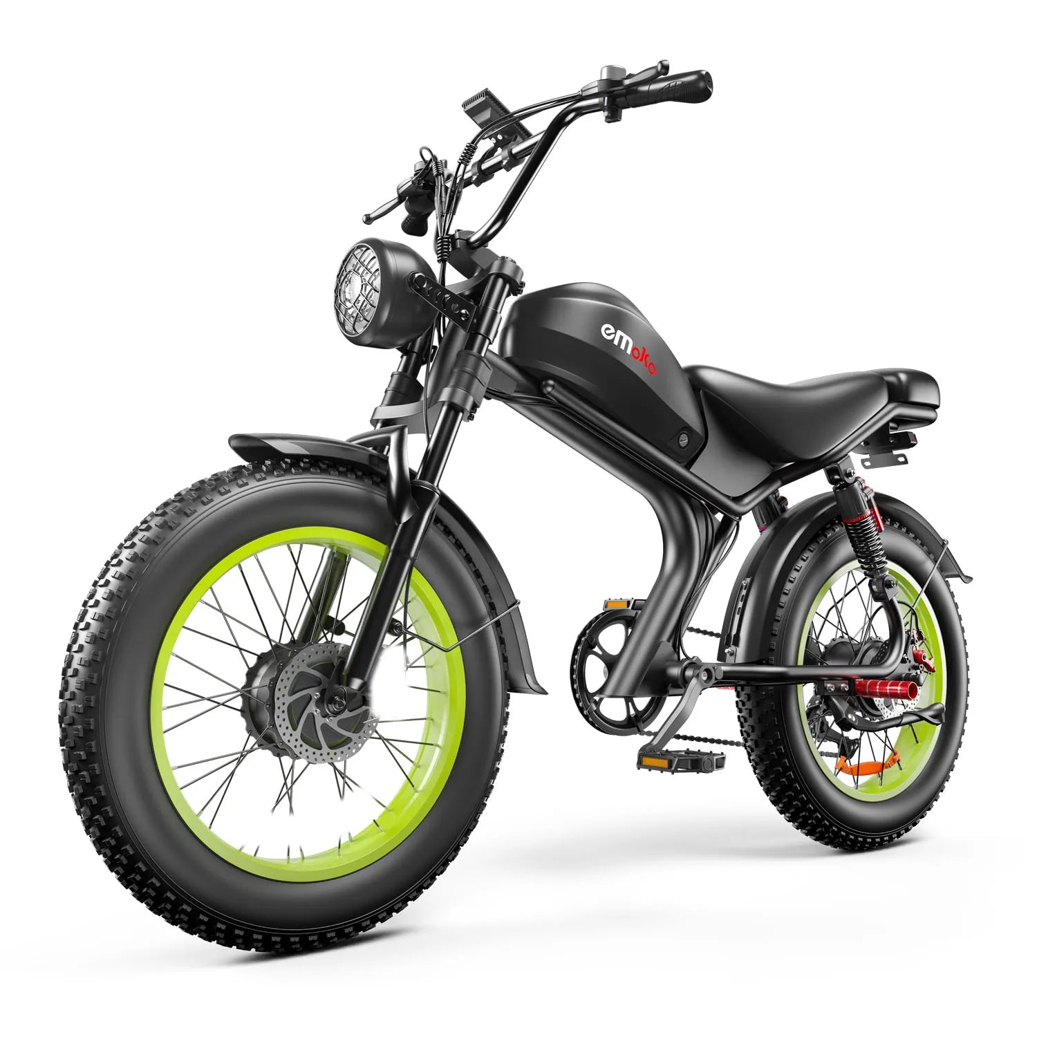 HKM-913171 20 Inch Dual Motor Electric Fat Tire Bike - All Terrain E-bike with Hydraulic Brakes and 7-Speed Gears