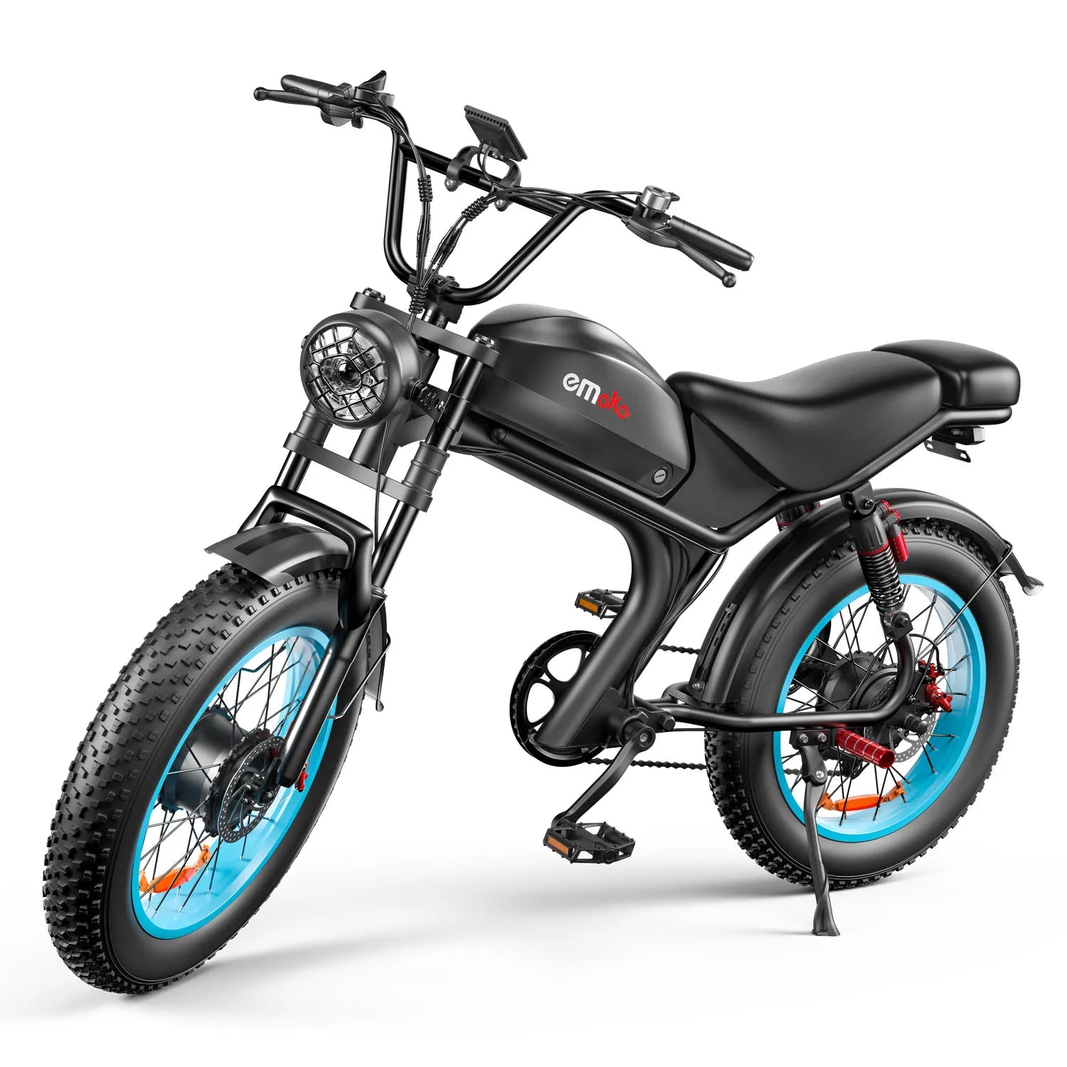 HKM-913171 20 Inch Dual Motor Electric Fat Tire Bike - All Terrain E-bike with Hydraulic Brakes and 7-Speed Gears