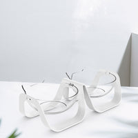 HKM-9131965 Adjustable 15¡ã Cat Bowl - Environmentally Friendly PC/ABS, Single & Double Sizes Available, Pure White/Shell Powder/Macaron Blue