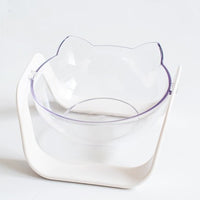 HKM-9131965 Adjustable 15¡ã Cat Bowl - Environmentally Friendly PC/ABS, Single & Double Sizes Available, Pure White/Shell Powder/Macaron Blue
