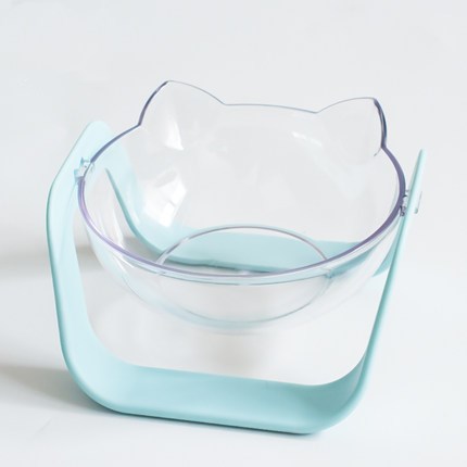 HKM-9131965 Adjustable 15¡ã Cat Bowl - Environmentally Friendly PC/ABS, Single & Double Sizes Available, Pure White/Shell Powder/Macaron Blue
