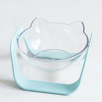 HKM-9131965 Adjustable 15¡ã Cat Bowl - Environmentally Friendly PC/ABS, Single & Double Sizes Available, Pure White/Shell Powder/Macaron Blue