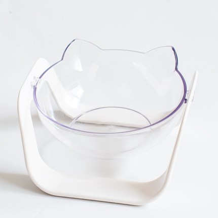 HKM-9131965 Adjustable 15¡ã Cat Bowl - Environmentally Friendly PC/ABS, Single & Double Sizes Available, Pure White/Shell Powder/Macaron Blue