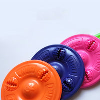 HKM-9132605 Durable Rubber Dog Toy with Bite-Resistant Teeth Leakage Plate – Sports Design in Green, Blue, and Pink