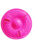 HKM-9132605 Durable Rubber Dog Toy with Bite-Resistant Teeth Leakage Plate – Sports Design in Green, Blue, and Pink