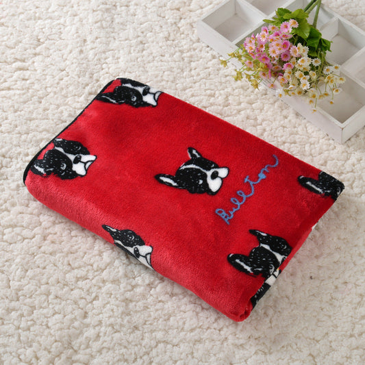 HKM-9133629 Dog Kennel Coral Fleece Blanket in Various Colors and Sizes