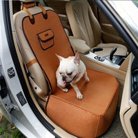 HKM-9134013 Dual-purpose Pet Car Mat for Front Seat with Adjustable Strap and Storage Pockets