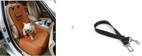 HKM-9134013 Dual-purpose Pet Car Mat for Front Seat with Adjustable Strap and Storage Pockets