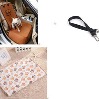 HKM-9134013 Dual-purpose Pet Car Mat for Front Seat with Adjustable Strap and Storage Pockets