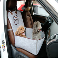 HKM-9134013 Dual-purpose Pet Car Mat for Front Seat with Adjustable Strap and Storage Pockets