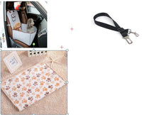 HKM-9134013 Dual-purpose Pet Car Mat for Front Seat with Adjustable Strap and Storage Pockets