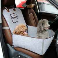 HKM-9134013 Dual-purpose Pet Car Mat for Front Seat with Adjustable Strap and Storage Pockets