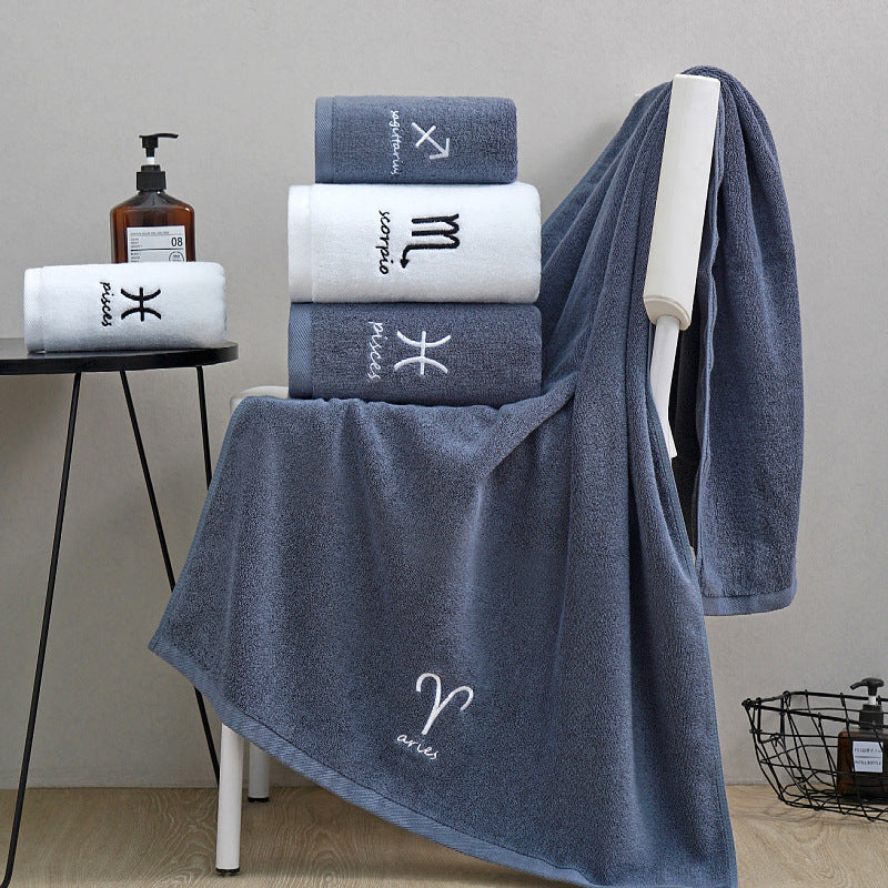 HKM-913427 Cotton Constellation Bath and Beach Towels in Multiple Zodiac Color Options