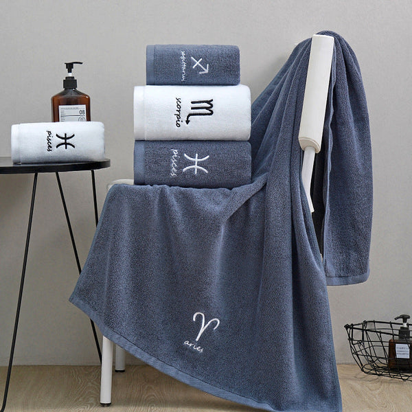 HKM-913427 Cotton Constellation Bath and Beach Towels in Multiple Zodiac Color Options