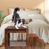 HKM-9135421 Multi-Level Pet Bunk Bed with Removable Steps, Cushion, Scratch Pad - Ideal for Dogs and Cats