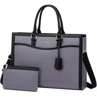 HKM-913555 Designer Waterproof Leather Laptop Tote Bag for Women, Large Capacity Business Briefcase Handbag