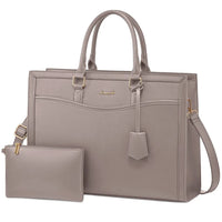 HKM-913555 Designer Waterproof Leather Laptop Tote Bag for Women, Large Capacity Business Briefcase Handbag